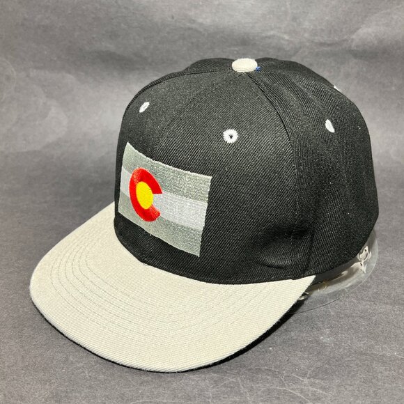 Colorado State Flag Snap Back Hat Cap ULURU Black Travel Vacation Souvenir Mens - Picture 2 of 12